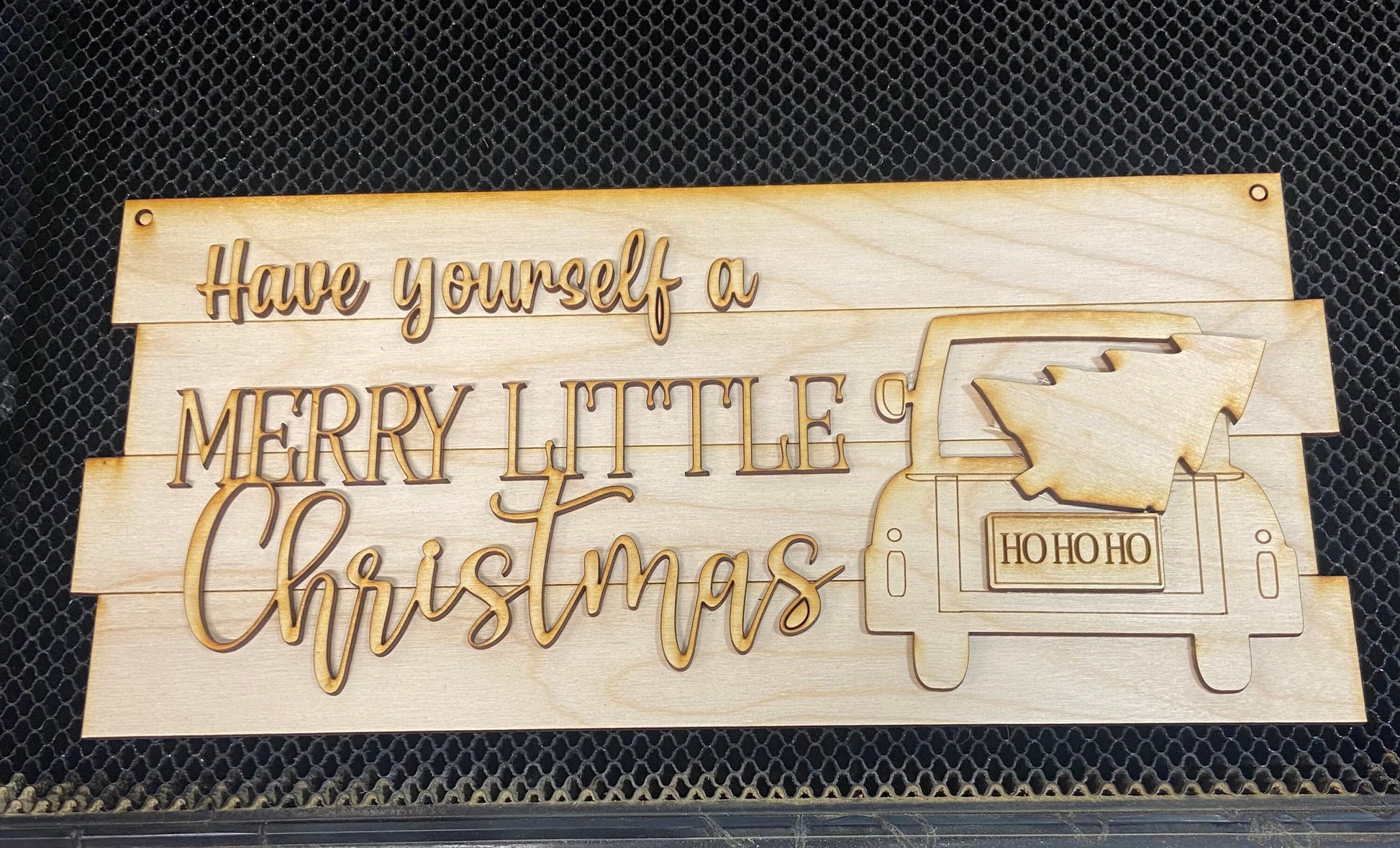 DIY Merry Little Christmas Sign unpainted