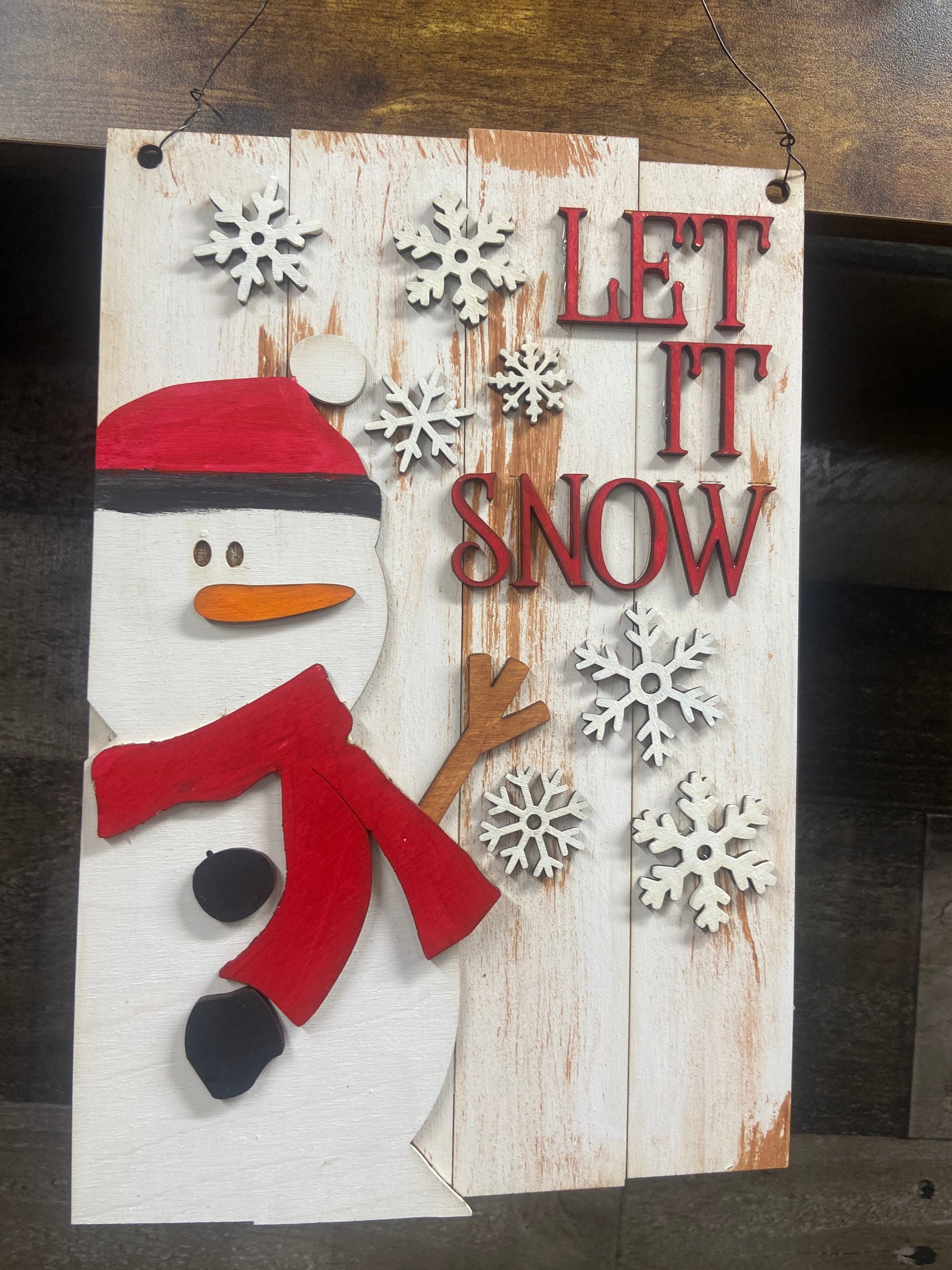 DIY Let it snow sign