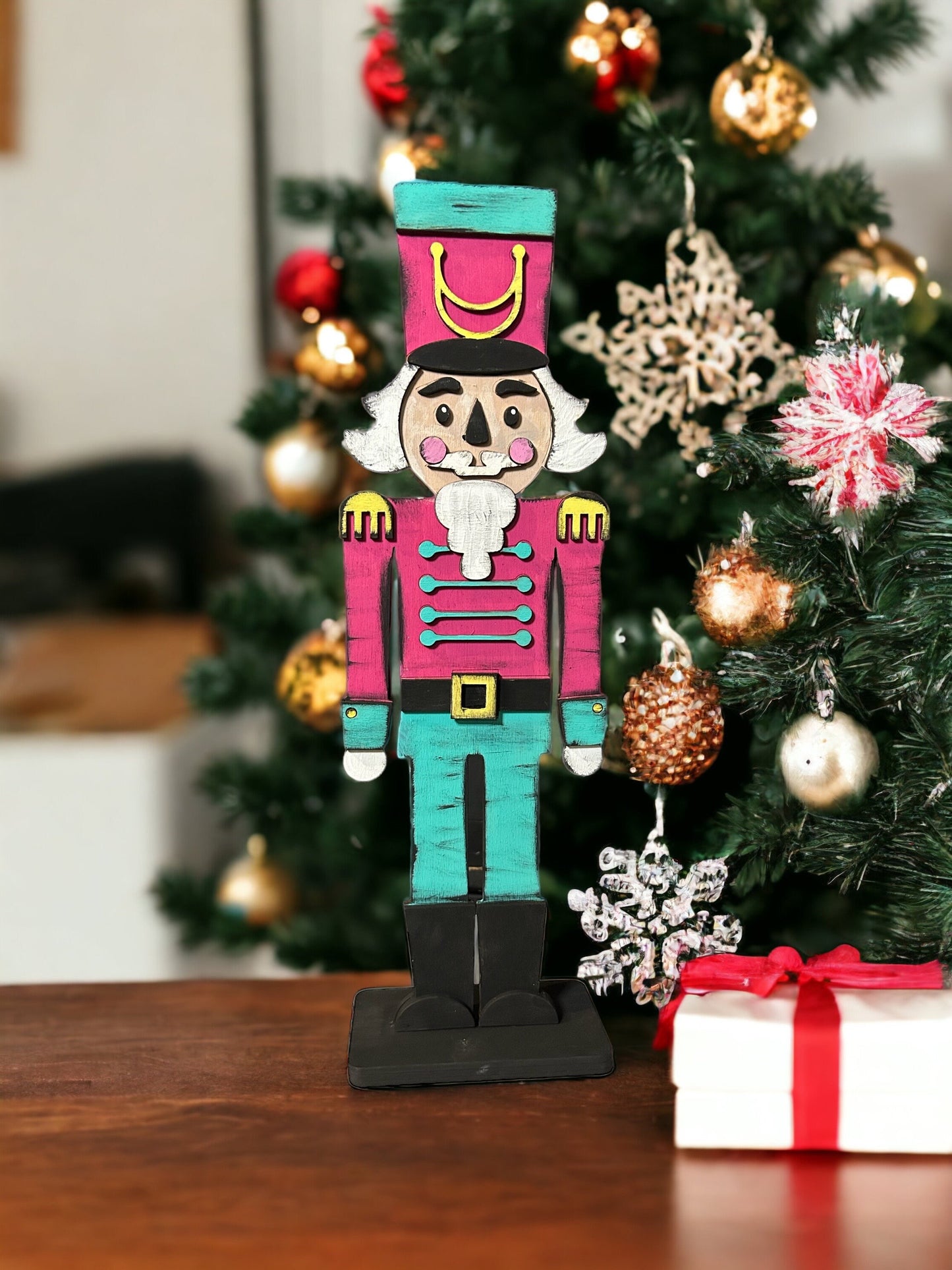 DIY Nutcracker gift card holder. Unpainted