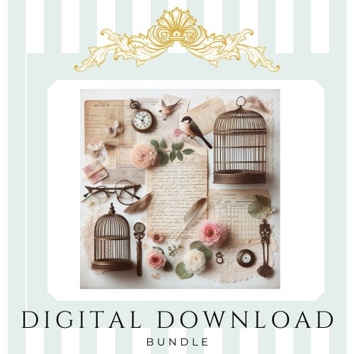 Vintage Birdcage and Antiques Digital Download