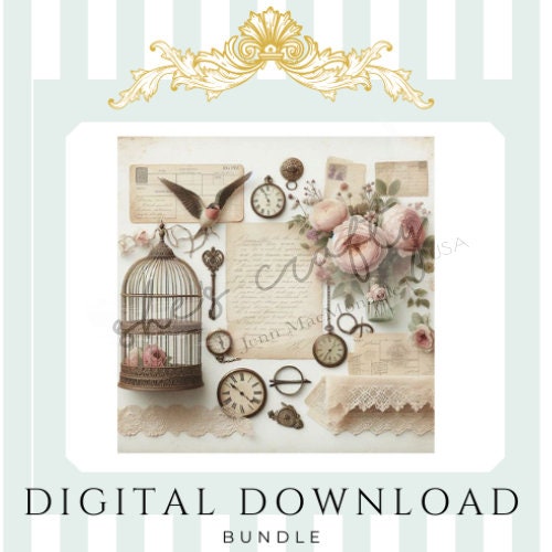 Vintage Birdcage and Antiques Digital Download