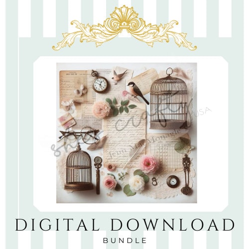 Vintage Birdcage and Antiques Digital Download