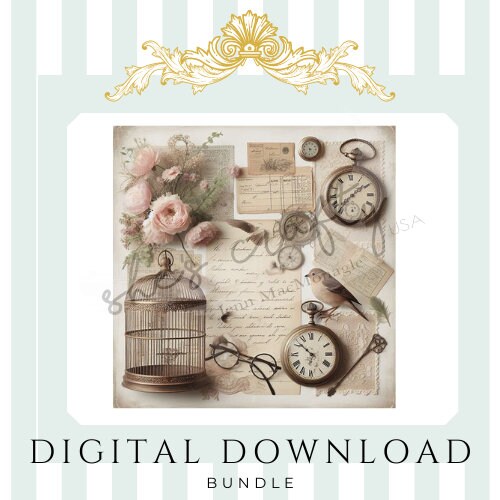 Vintage Birdcage and Antiques Digital Download