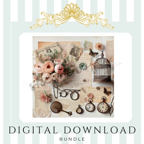 Vintage Birdcage and Antiques Digital Download