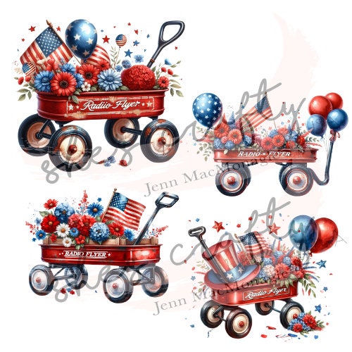 Red Wagon Printable BUNDLE (Not a physical item)