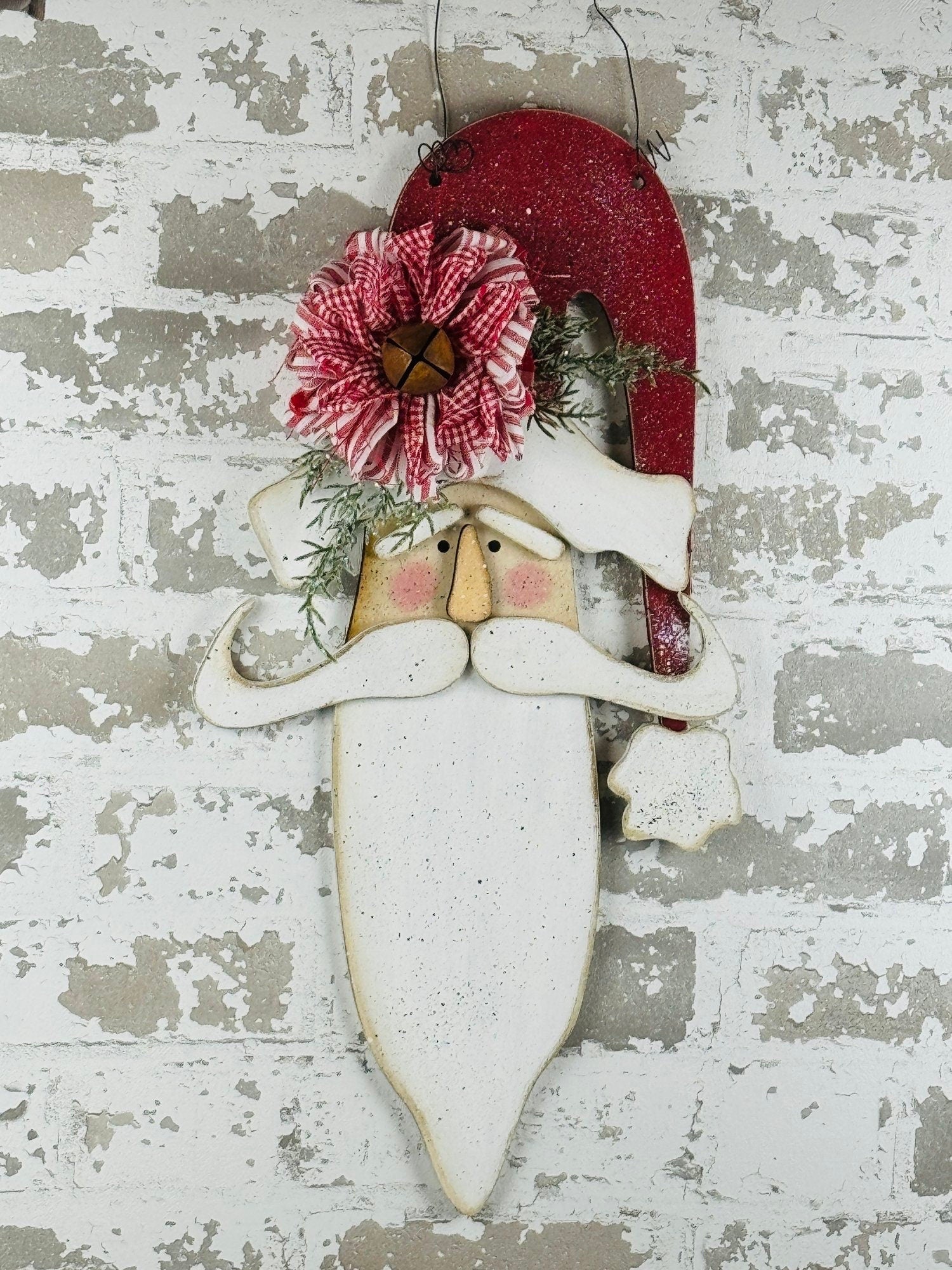 LARGE Long Bearded Santa Door Hanger Unpainted/ Unassembled DIY Kit (Do it yourself)