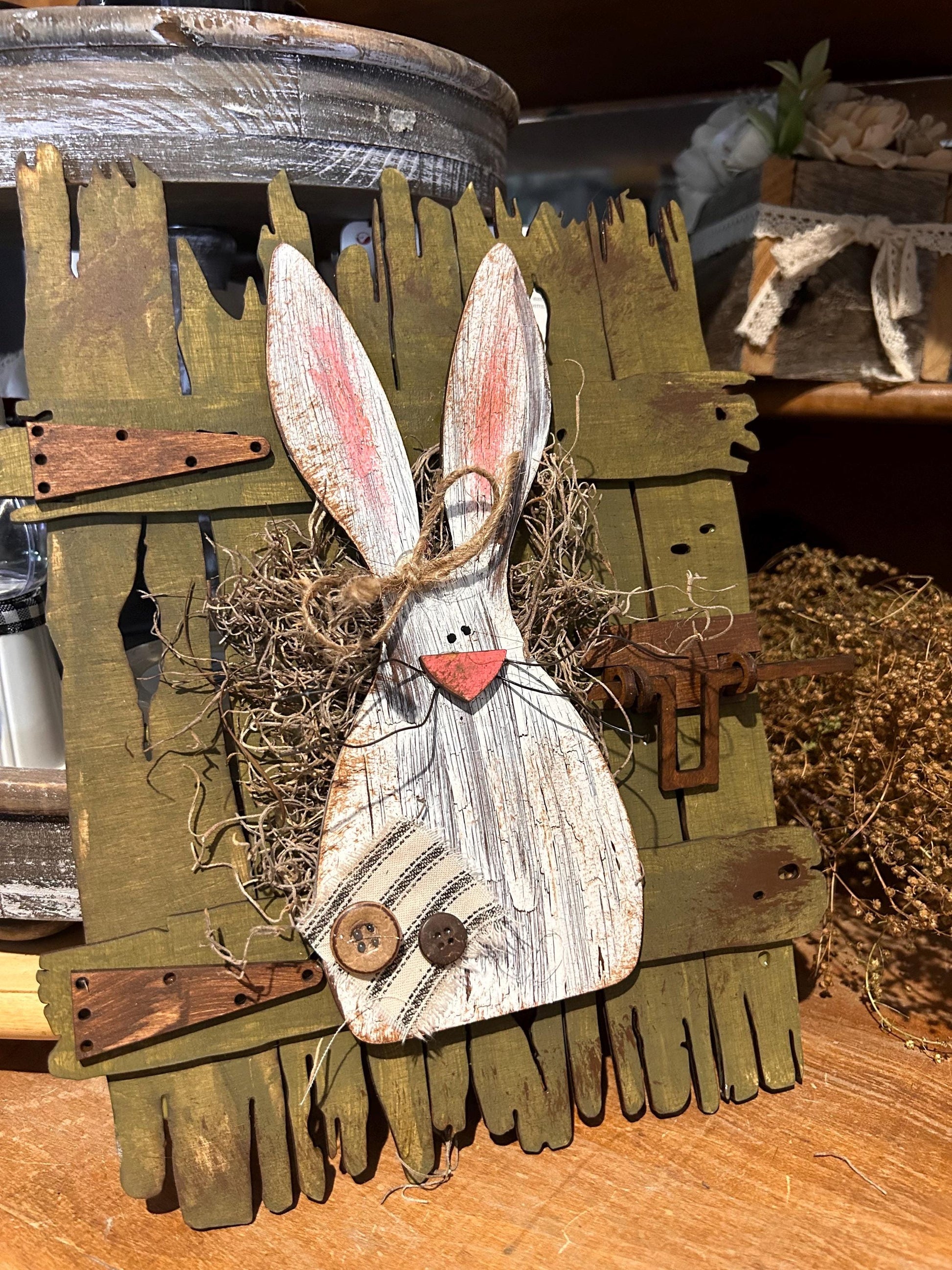 Rustic bunny fence Unpainted/ Unassembled DIY (Do it yourself)