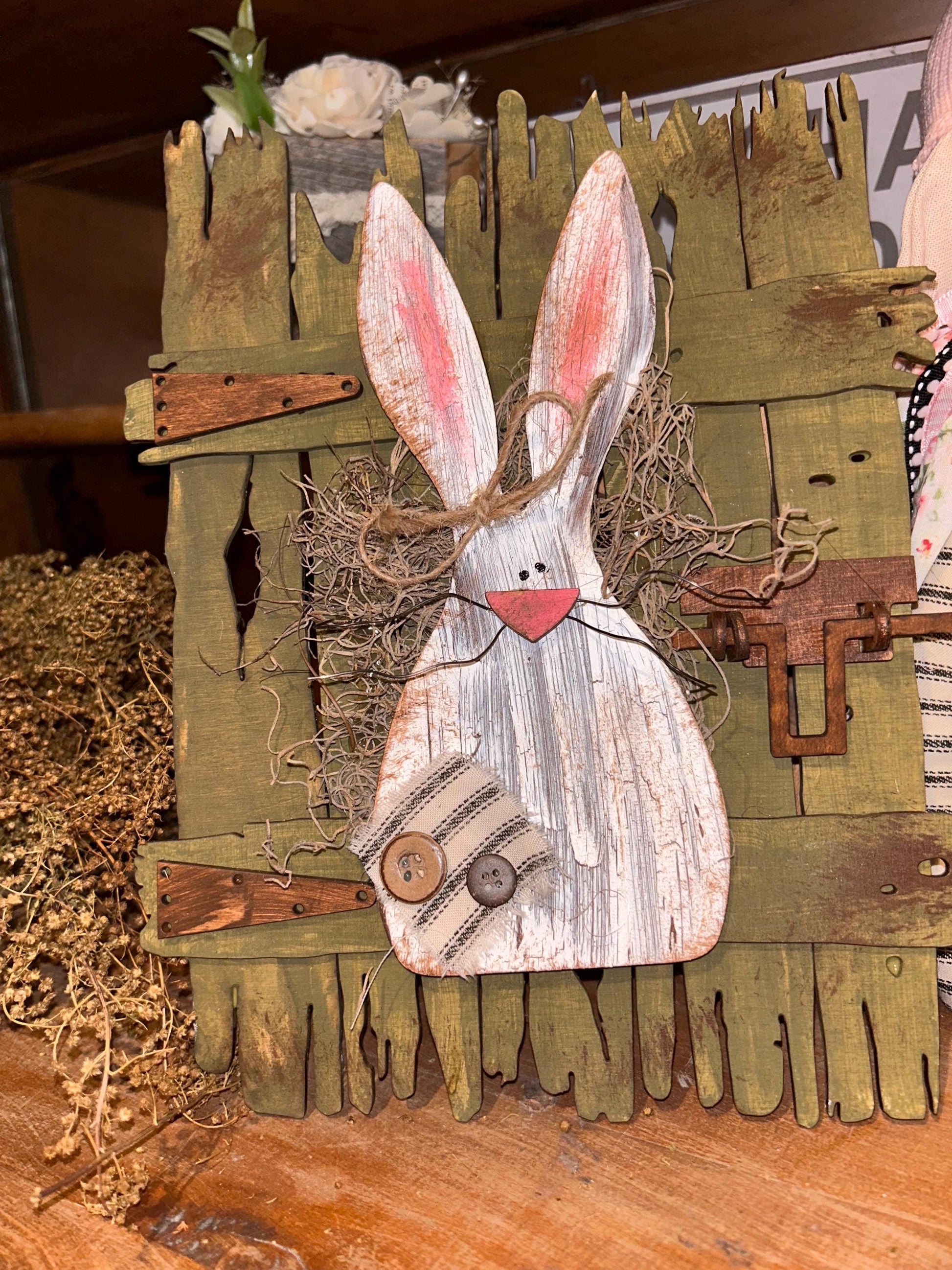 Rustic bunny fence Unpainted/ Unassembled DIY (Do it yourself)