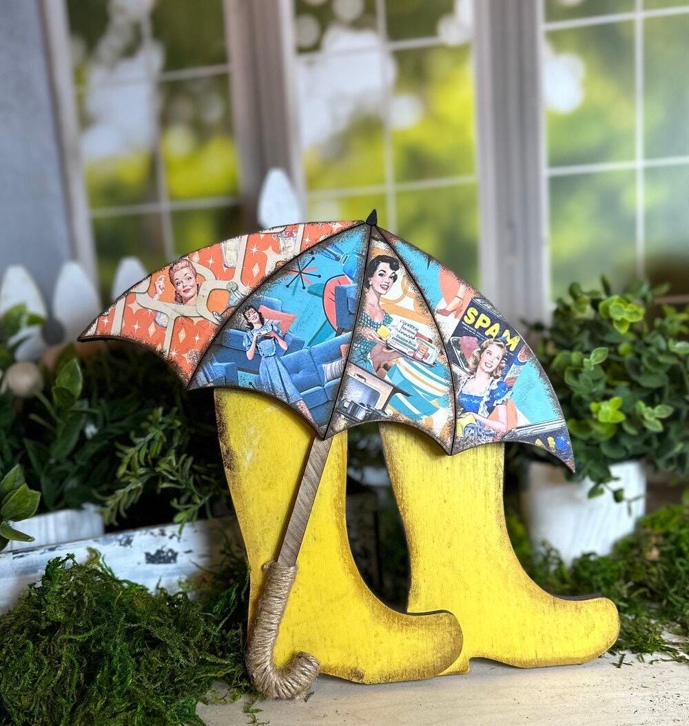 Rain boots UNPAINTED / Unassembled DIY Kit (blank)
