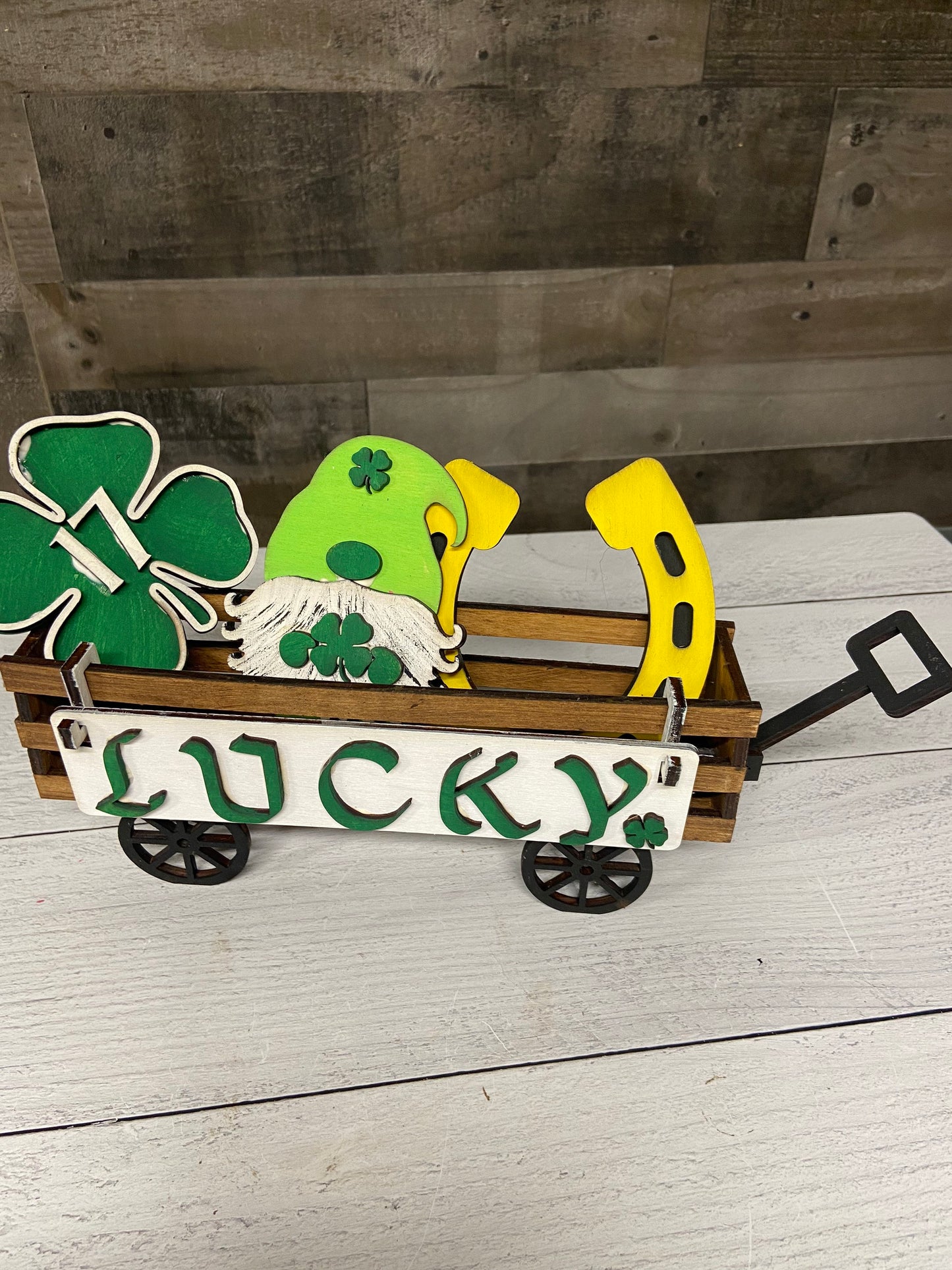 DIY St Patrick’s Day Wagon Add on Unpainted