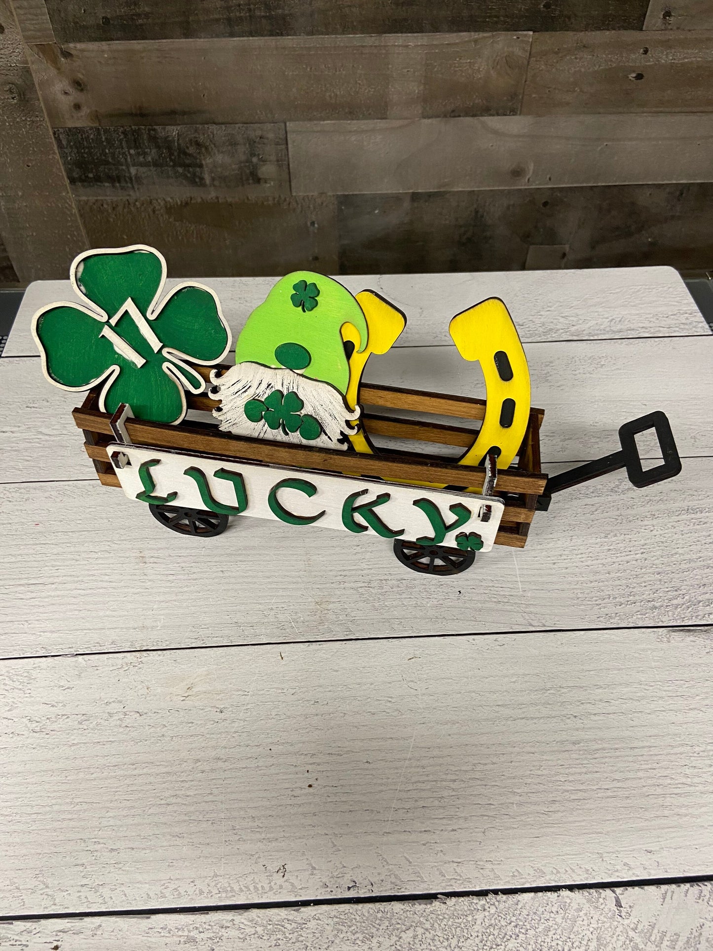 DIY St Patrick’s Day Wagon Add on Unpainted