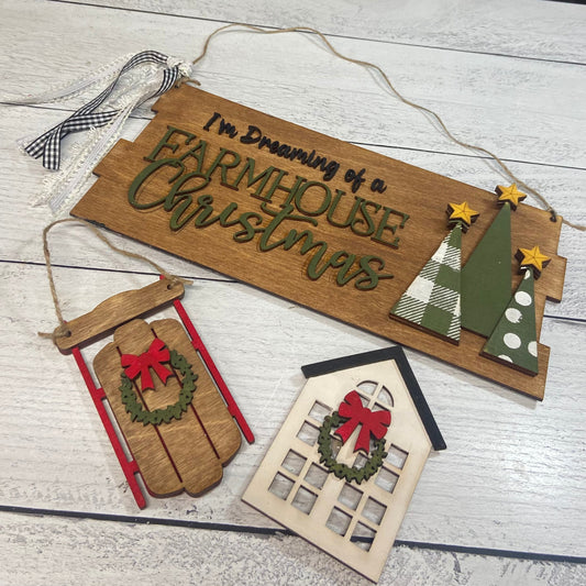DIY Farmhouse Christmas Sign unpainted