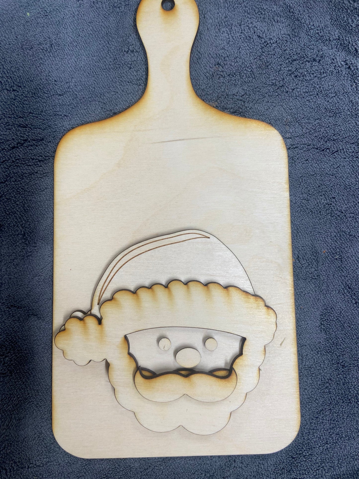 DIY Santa Cutting Board unpainted