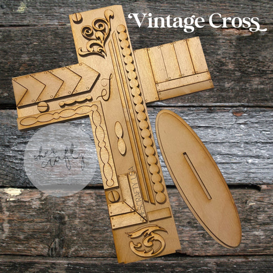 Vintage Cross DIY kit Unpainted