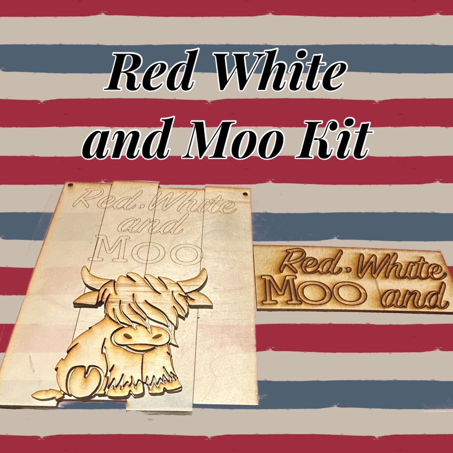 Red White and Moo DIY kit (unpainted)