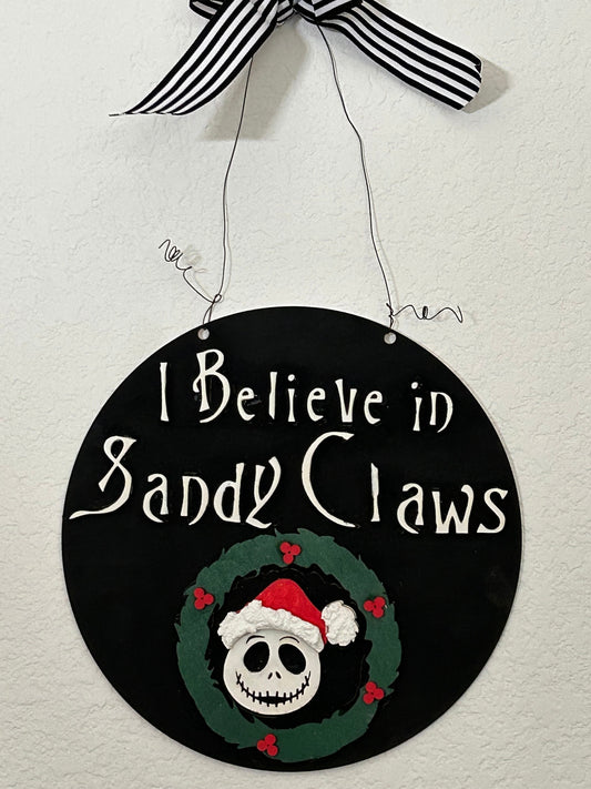 Sandy Claws Door Hanger DIY unpainted