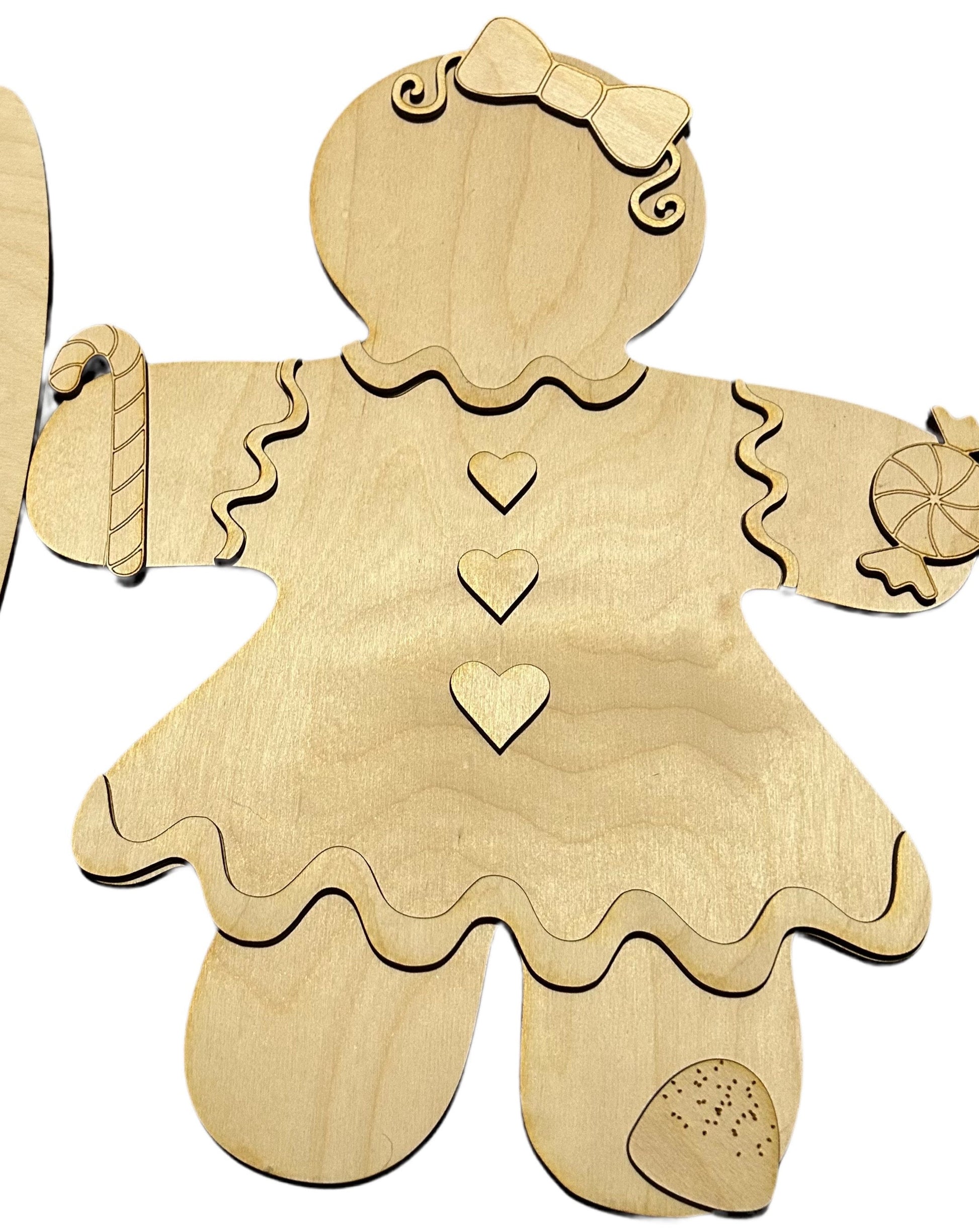 DIY Gingerbread Man/Woman Unpainted (LARGE SIZE)