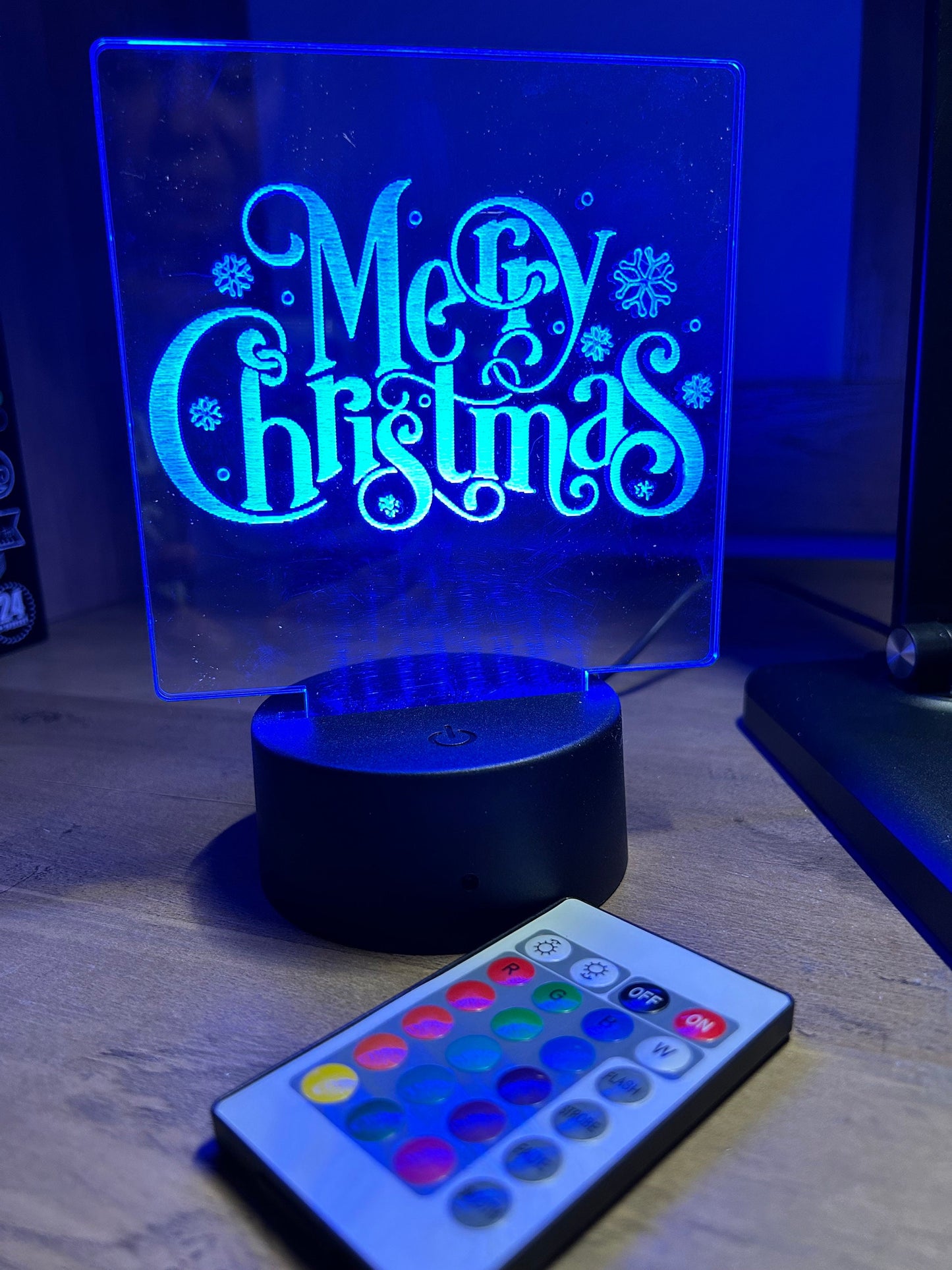 Merry Christmas Desk Light (Square)