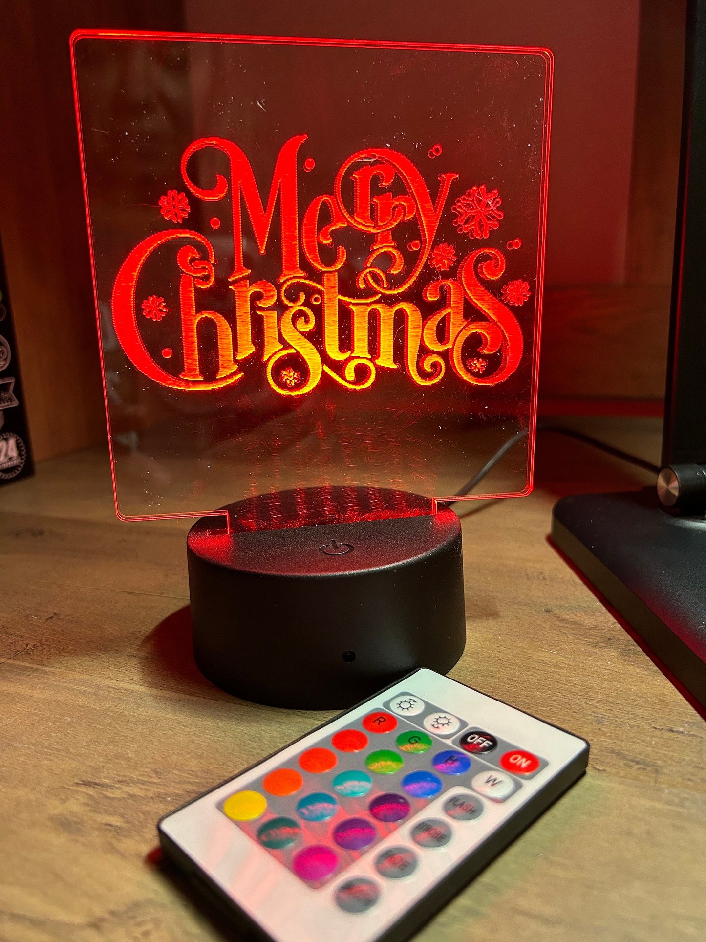 Merry Christmas Desk Light (Square)